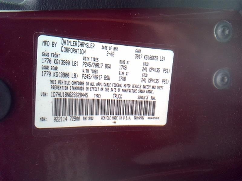 Used Speedometer Gauge fits 2002 Dodge 1500 pickup cluster tachometer