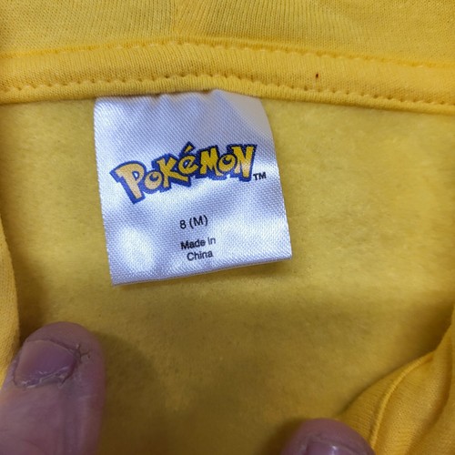 NWT POKEMON Pikachu Yellow Zip Jacket Boys Size 8 Pockets Hoodie Fleece Sweater - Picture 4 of 10