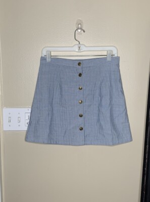 Sadie & Sage Denim Button Front Skirt Women's M Blue Academia Retro Girl Core