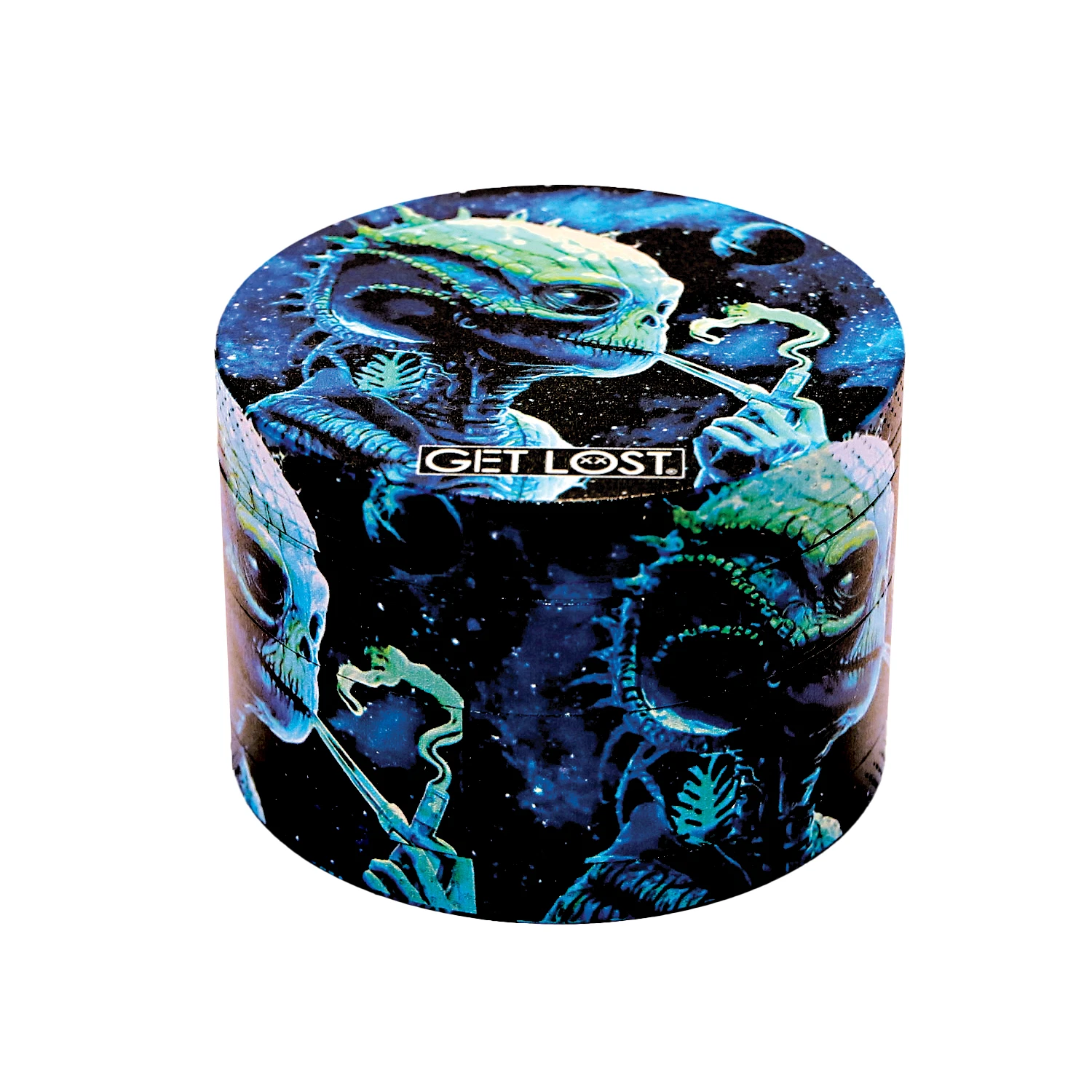 Galaxy Herb Grinder 63mm 4 PCS Herb Tobacco Metal Grinder Spice Magnetic Lid 01
