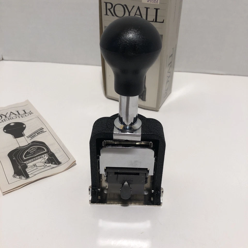 Vintage Bates Royall Numbering Machine Automatic Numbering Stamp NEW RNM5A-7 - Image 3 of 4