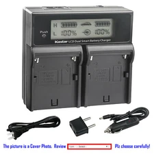 Kastar Battery LCD Dual Fast Charger for Sony NP-FM500 Viltrox DC-50 DC50 Camera