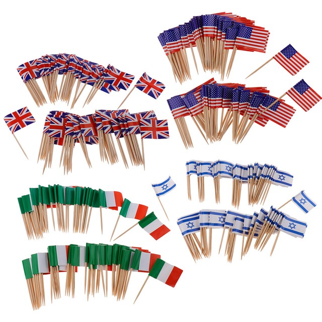 Flag Toothpicks Decorative Flag Toothpicks Party Food Decorations for