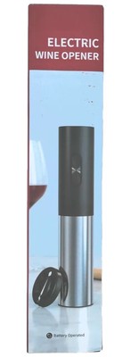 Electric Wine Bottle Opener, Battery Operated With Foil Cutter. Brand New.