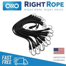 50 Box Of 9" Natural Rubber Tarp Tie Down Straps Trailer Bungee S Crimped Hook