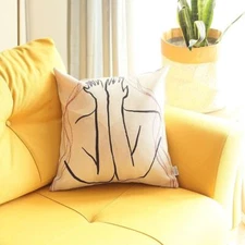 18 X 18 Black And Grey Abstract Zippered Handmade Polyester Throw Pillow Cover