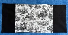 Black & White Toile Days of Old Country Life Dresser or Table  Runner - handmade