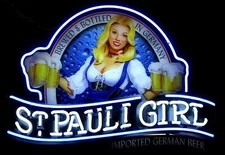 St. Pauli Girl Bier Imported Beer Neon Light Sign Lamp Bar Wall Decor 24"x20"