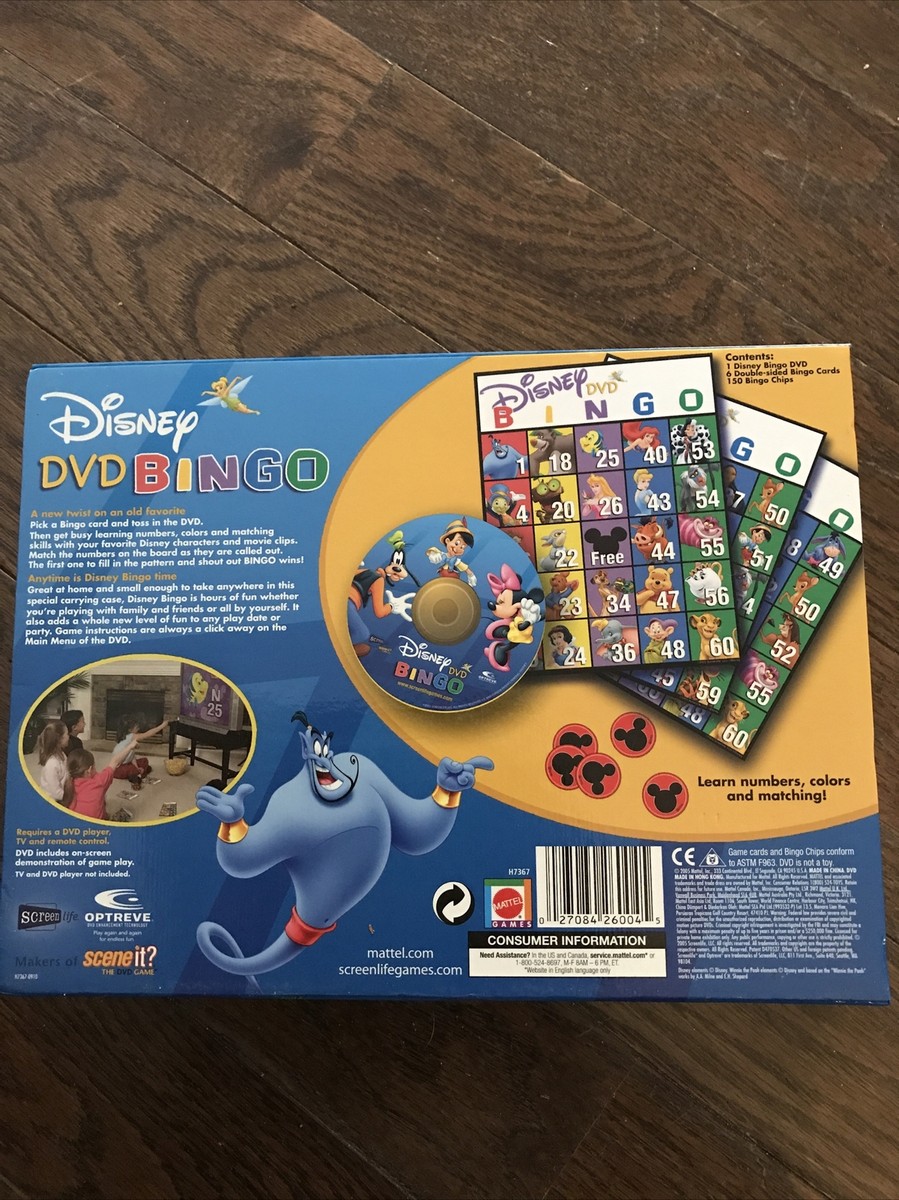 Pre-owned 2005 Disney DVD Bingo Game By Mattel And The Makers Of