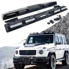 Black ROOF Light Bar with LED DRL Fits For Mercedes Benz G Class W463 2019-2023
