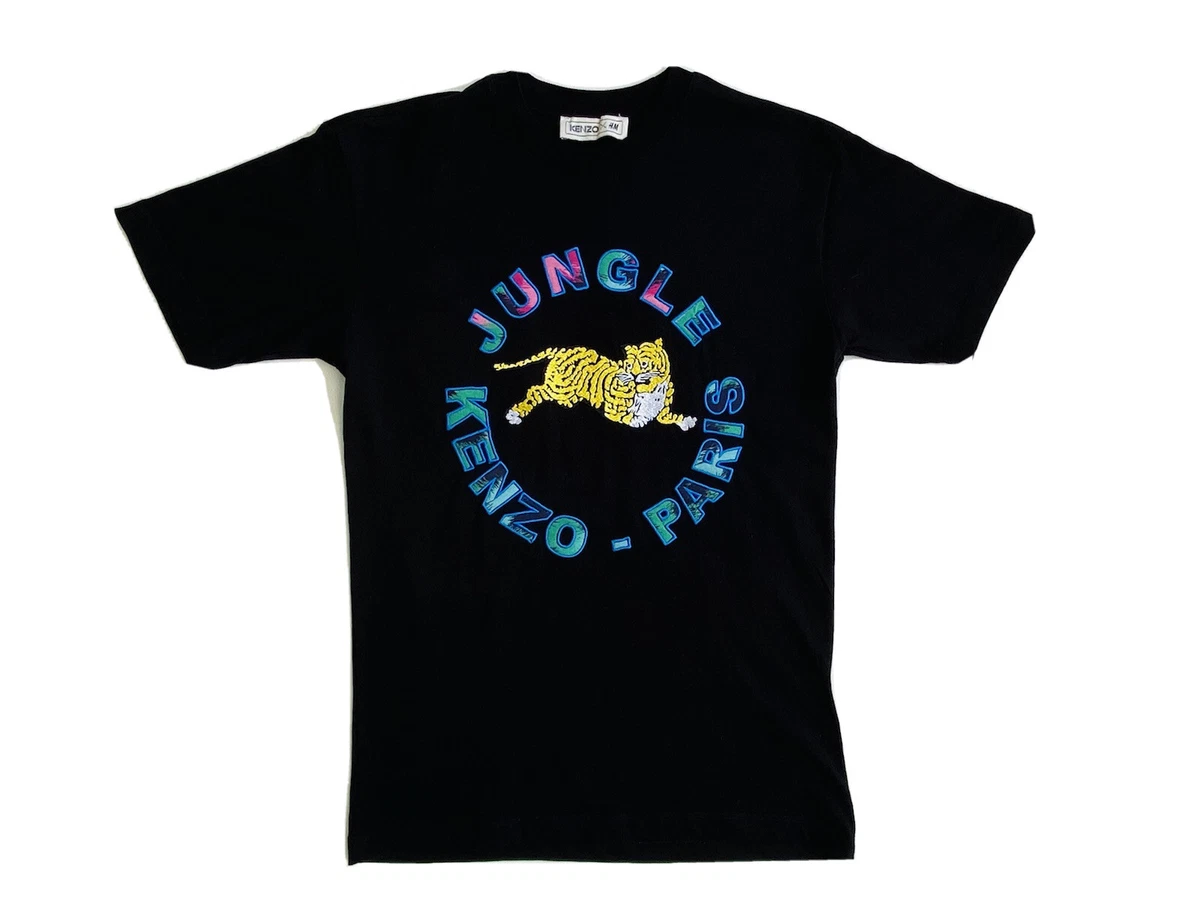 KENZO X H M Jungle Black Tiger T Shirt Size S