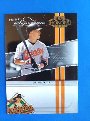 2004 PLAYOFF HONORS CAL RIPKEN JR PRIME SIGNATURES #/2500 BALTIMORE ORIOLES