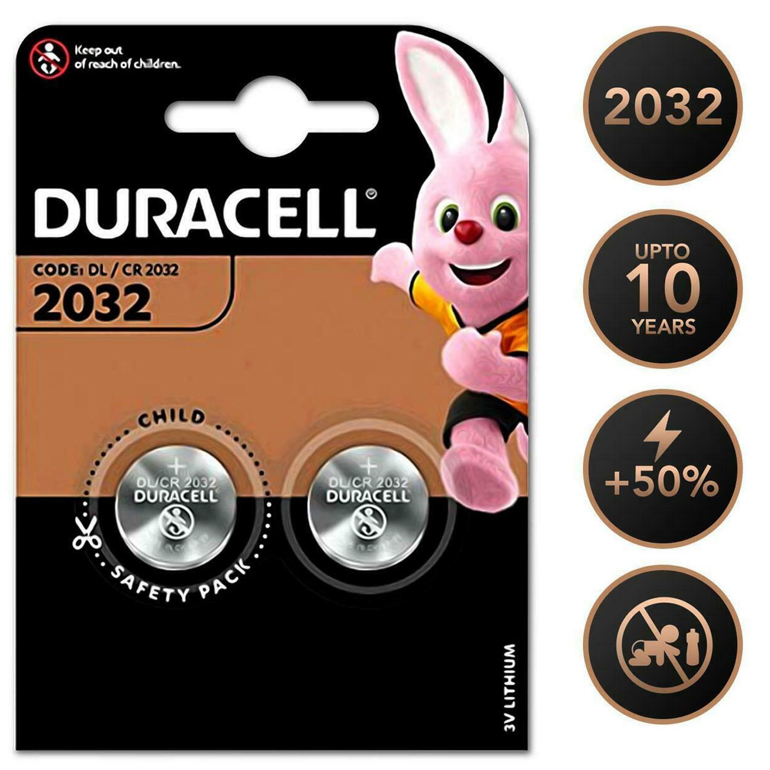 50 Batterie CR2032 Litio 3V &ndash; Cella A Bottone &ndash; DL2032 BR2032 KL2032