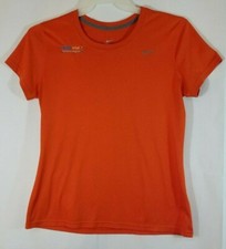 Nike Womens Blouse Orange DRI-FIT Size Large