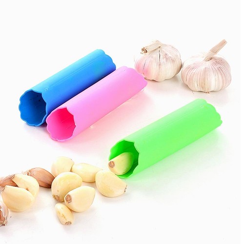 Silicone Garlic Cloves Peeler Skin Remover Press Roller Home Kitchen /ρ