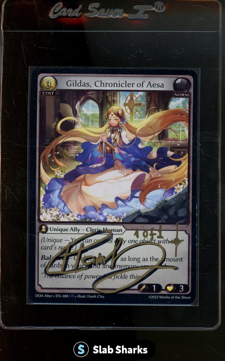 Grand Archive Gildas 3枚セット Grand Archive Gildas Chronicler of Aesa SR Artist Sketch Signed by