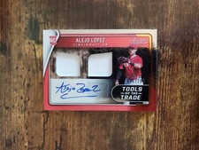 Alejo Lopez - 2022 Panini Absolute Tools of the Trade Dual Patch Auto RC /199