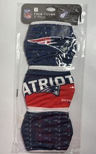 New England Patriots FOCO NFL Adult Face Mask 3 Pack