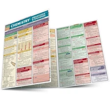 Chemistry Equations and Answers: Quick Study Refence Guide Tri-Fold Laminated