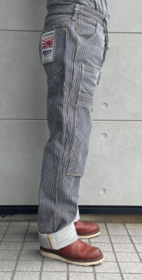 パンツ SAMURAI JEANS SM410DBN 25OZ-15TH Samurai Jeans SM410DBN-HC Double knee work pants Hickory