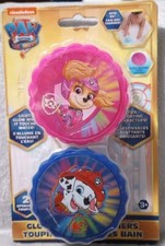 Paw Patrol glowing bath spinners 2 pack Skye Marshall spiral bottom spinmeNEW