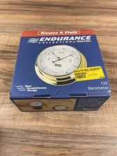 Weems & Plath Endurance Brass 125 Marine Barometer⚠️for Parts Or Repair 👍￼