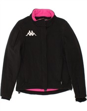 Kappa Womens Windbreaker Jacket Uk 12 Medium Black Polyamide Aa07