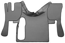 Teppiche Motorhaube-Abdeckungen IN Kunstleder Glatt Grau Volvo Fh Von 2002>2012