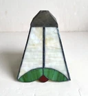 Vintage Stained Glass Table Lamp Base Shade Tiffany Style Mission Craftsman