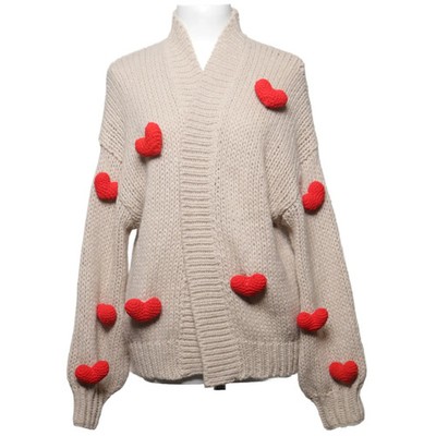 Maeve by Anthropologie, Strickjacke, Damen, Größe: ONE SIZE, Beige/Rot #Q7g