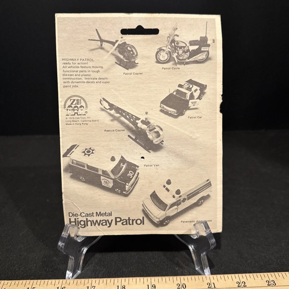 Винтажный Zylmex Zee игрушки белый Chevy скорой помощи 1/64 литой фельдшеров фургон MOSC - Изображение 2 из 4