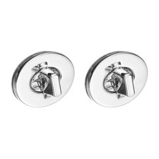 2Pcs Twist Turn Locks, Zinc Alloy Oval Turn Lock Clasp, 35 x 28mm Silver