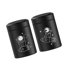 2 Pack Portable Storage Jar,Airtight Smell Proof Aluminum Container,Stash Jar...