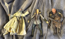 VINTAGE LORD OF THE RINGS ACTION FIGURES LOT GANDALF LEGOLAS GRISHNAKH LOTR