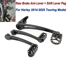 Brake Arm Pedal Kit Shift Lever Shifter Pegs For Harley Touring Road Glide 14-24