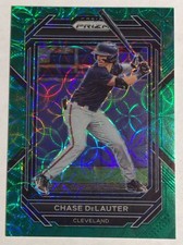 2023 Panini Prizm Chase Delauter #98 Green Scope Prizm /75 (RC)