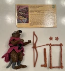 Vintage Teenage Mutant Ninja Turtles Softhead Splinter Complete W Card 1988