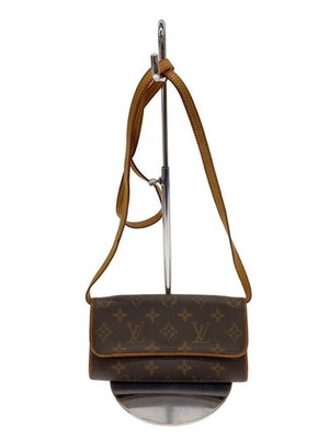 LOUIS VUITTON Shoulder Bag Pochette Twin GM Monogram Canvas PVC Brown Used