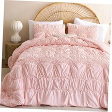 Quilts Queen Size, Blush Pink Quilt Bedding Set with Queen /Full Pink- Puff