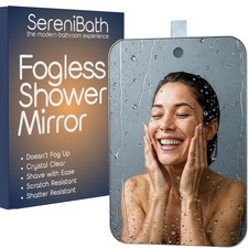 Fogless Shower Mirror For Shaving Washing Face AntiFog Grooming Men Women