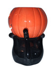 Black Cat Jack Lantern Pumpkin Tealight votive Candle Holder Halloween Partylite — photo 4