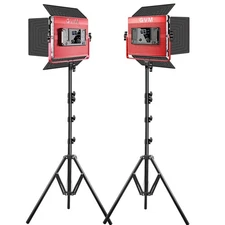 GVM 1200D 50W Bi-Color RGB Studio Soft LED Panel 2-Light Kit