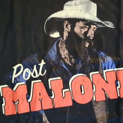 NWT Post Malone Cowboy Hat T-Shirt Posty Co. PacSun Exclusive Black Large L