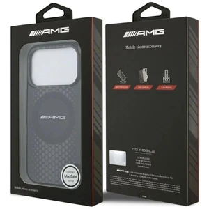 AMG Case graphique transparente double couche avec MagSafe pour iPhone 17 Pro noir