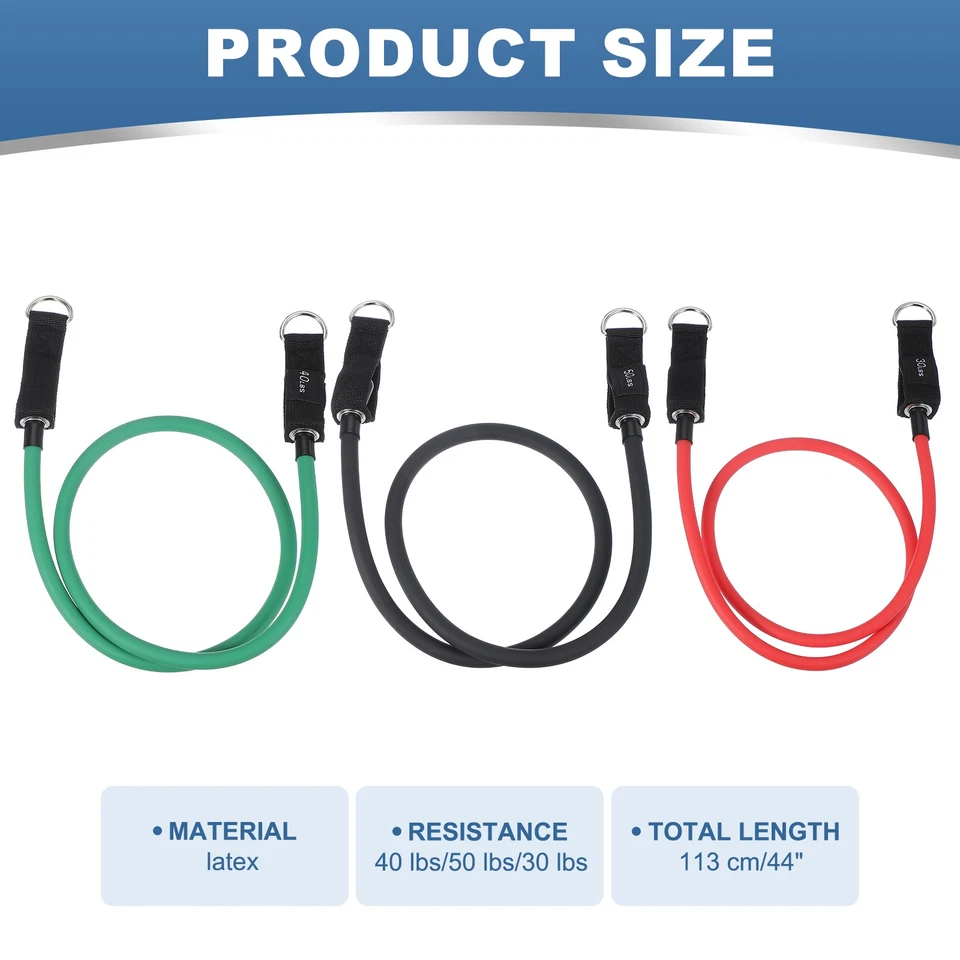 Лента трубки сопротивления 30 фунтов/40 фунтов/50 фунтов упаковка 3 шт., красная/зеленая/черная - Изображение 2 из 4