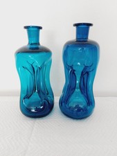 2 Holmegaard Klukluk-Flaschen - dänisches Design Jakob Bang 60er Glasflaschen