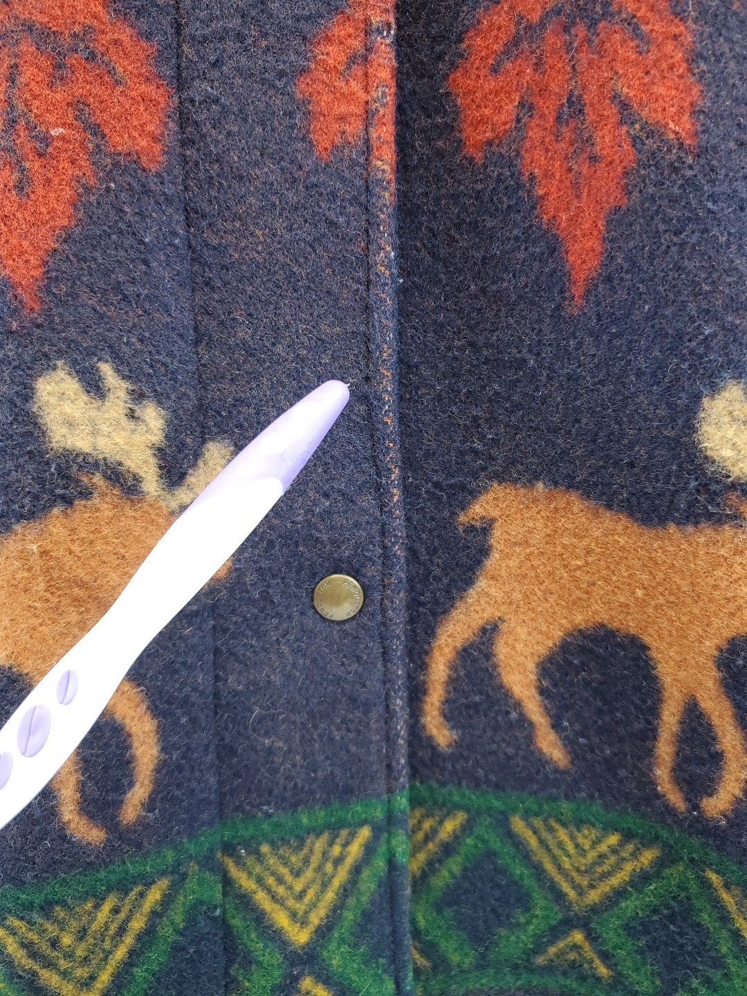 VTG Pendleton Wool Moose Canoe Leaf Northwoods Ca… - image 12