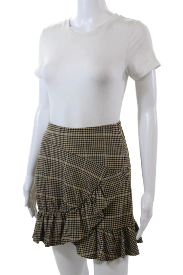 Falda Joie Mujer Texturizada Cremallera Forrada A Cuadros Estampada Nivel Desnudo Talla 00 Foto 2 de 4