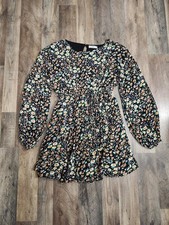 In Loom Bohemian Floral Dress Women's Size M Cottagecore Springtime Long Sleeve