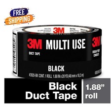 3M Duct Tape Black 1.88 in x 20 yd   Heavy Duty, Strong Adhesive, 1 Roll Pack